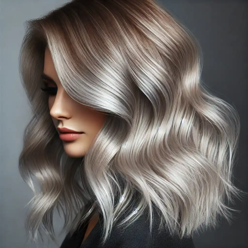 Ash Blonde with Root Shadow