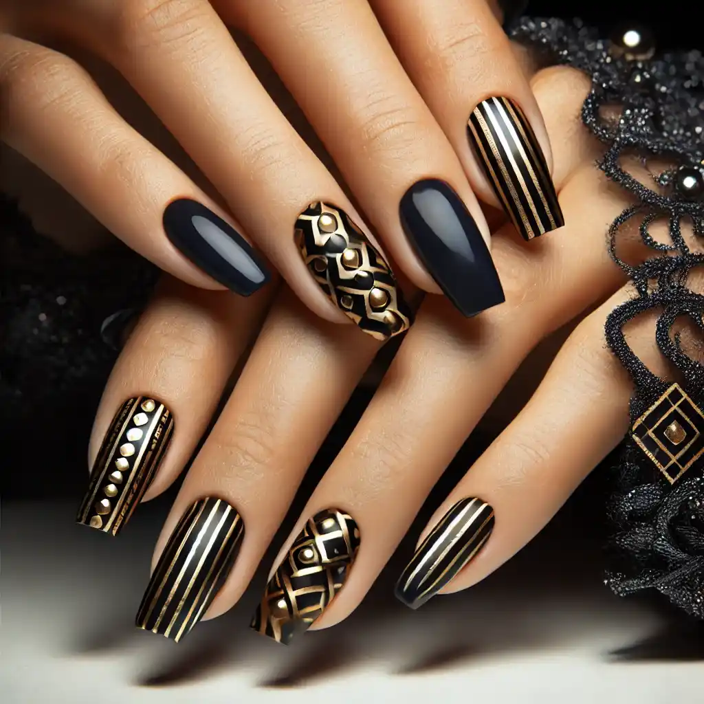 Black and Gold Geometric