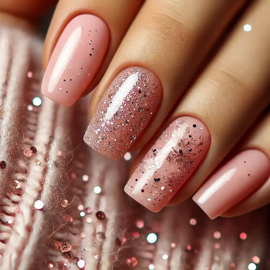 Blush Pink with Glitter