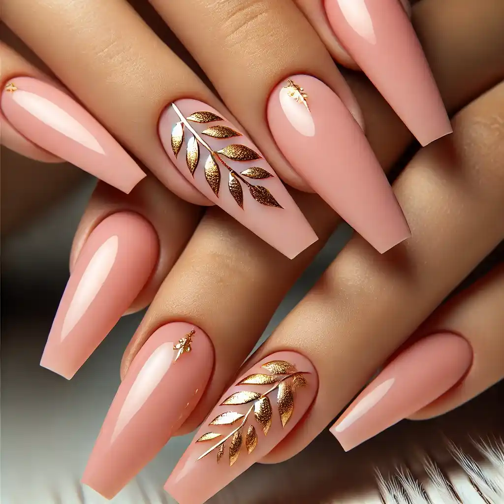 Blush Pink with Gold Accents