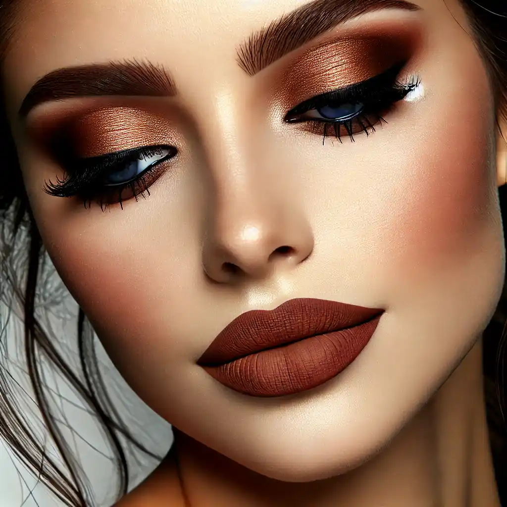 Brown Shadow and Lips