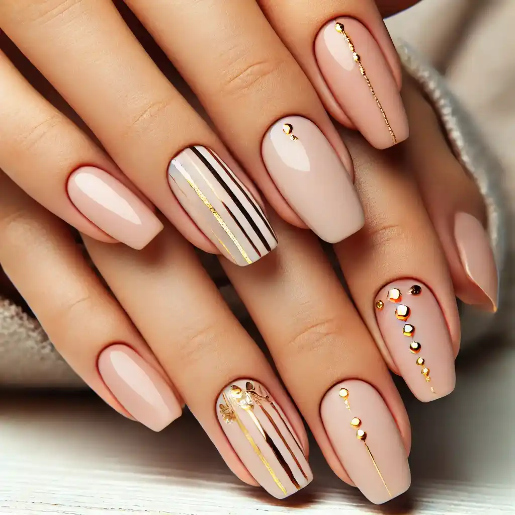 Classic Nude with Gold Detailing