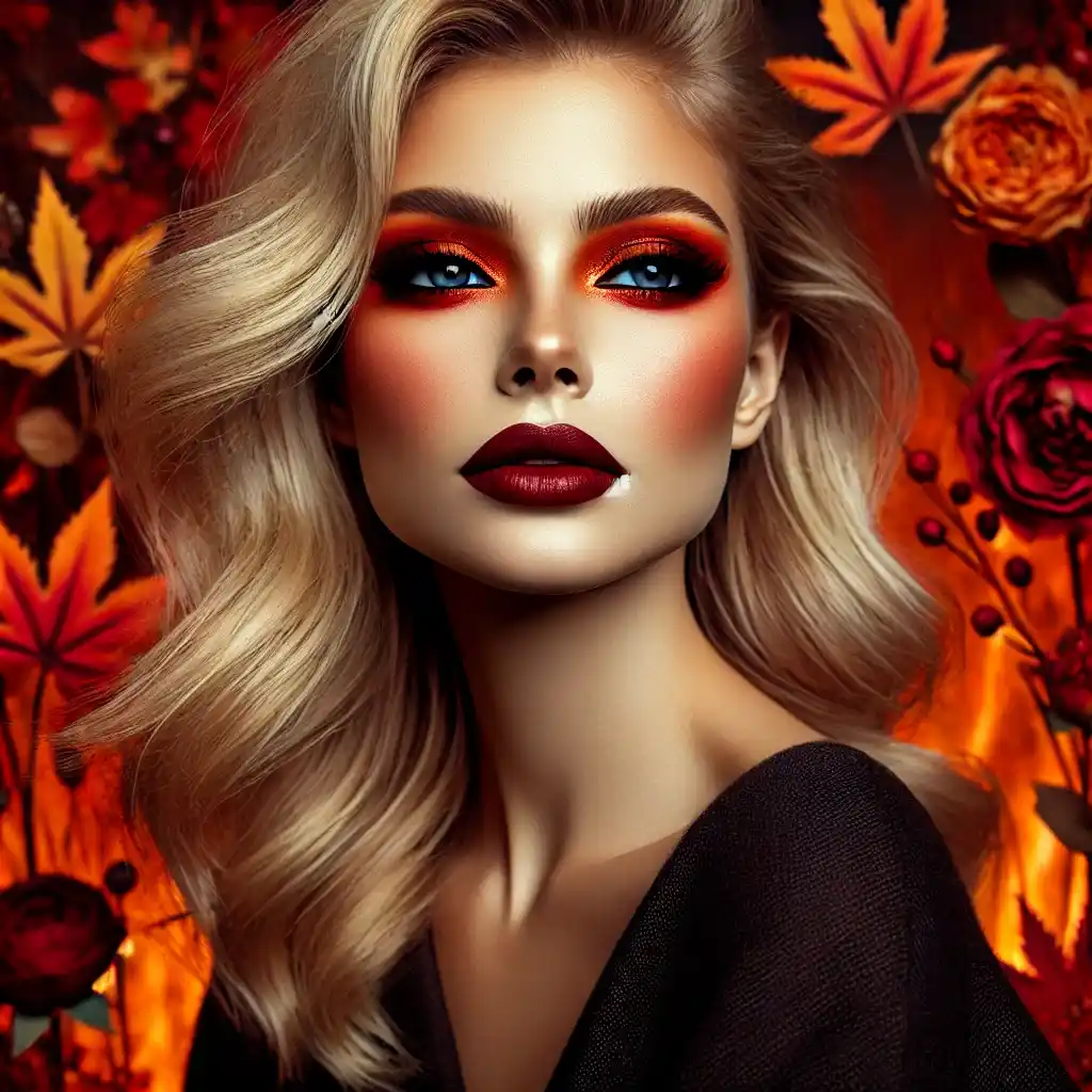 Copper Flame Fall Makeup Looks for Blondes