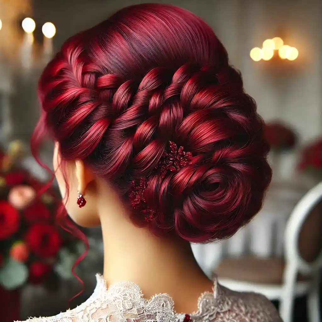 Cranberry Twisted Updo