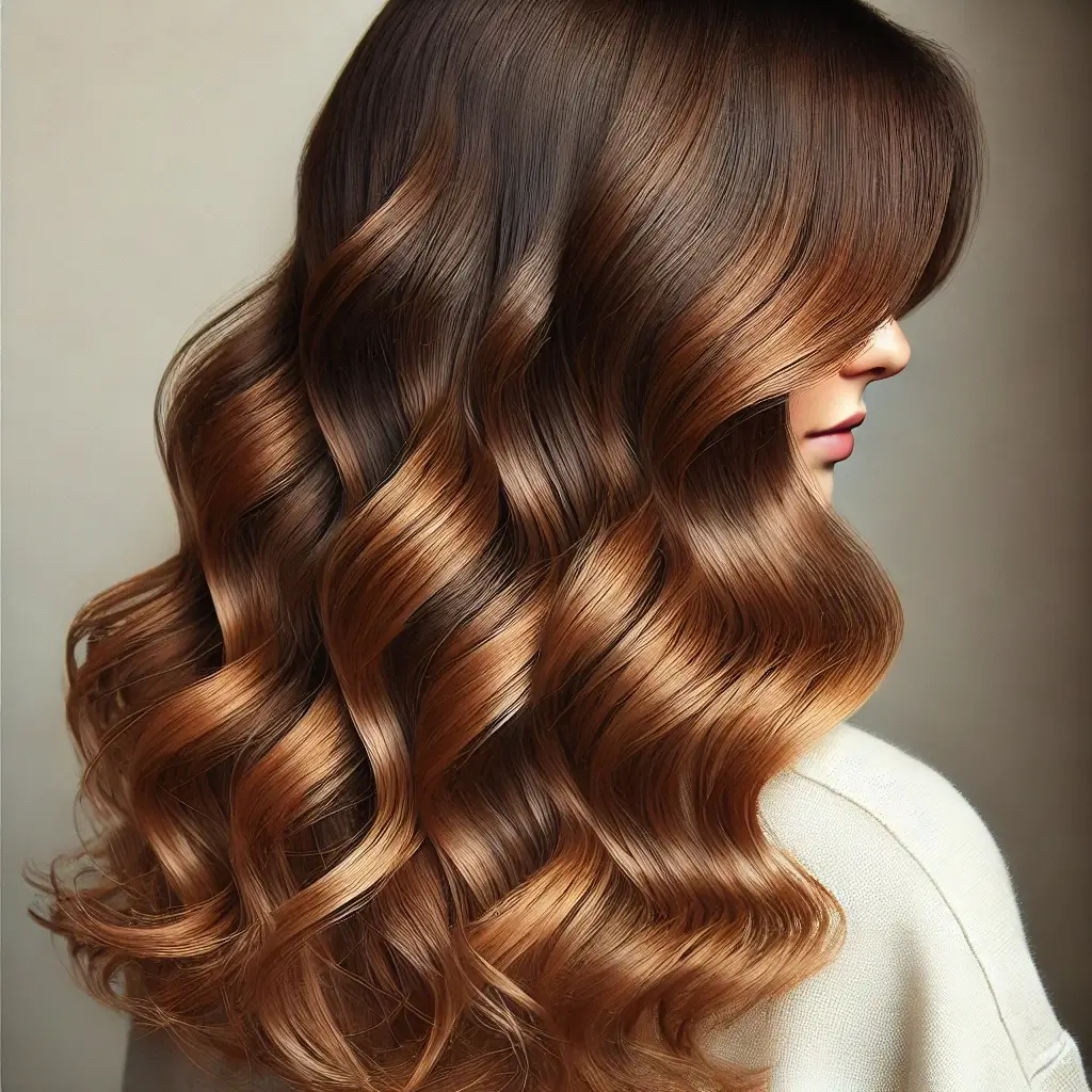 Curly Chocolate into Caramel Ombre