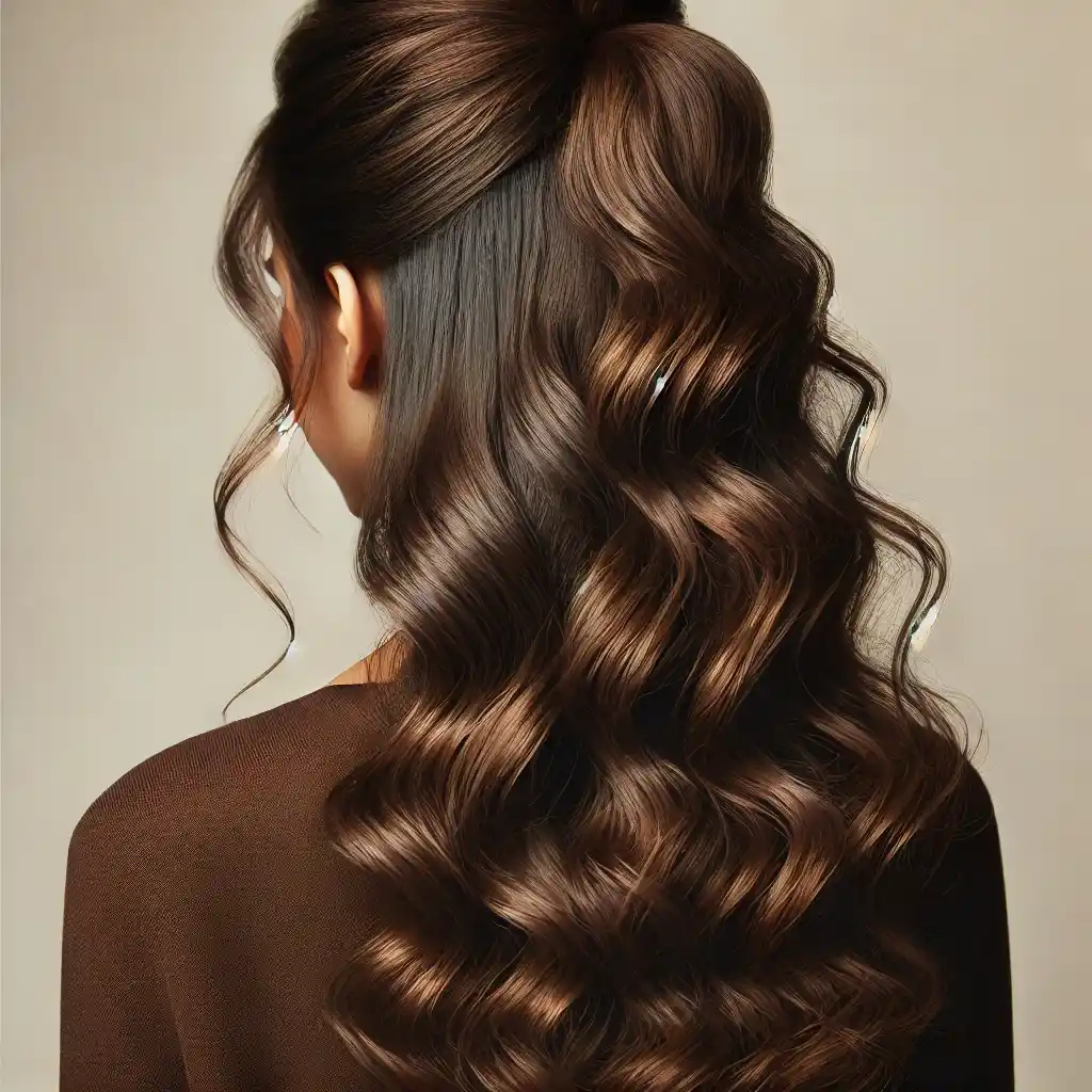 Curly Half-Up, Half-Down