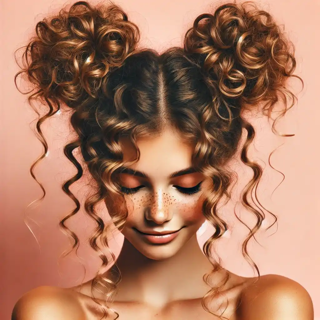 Curly Space Buns