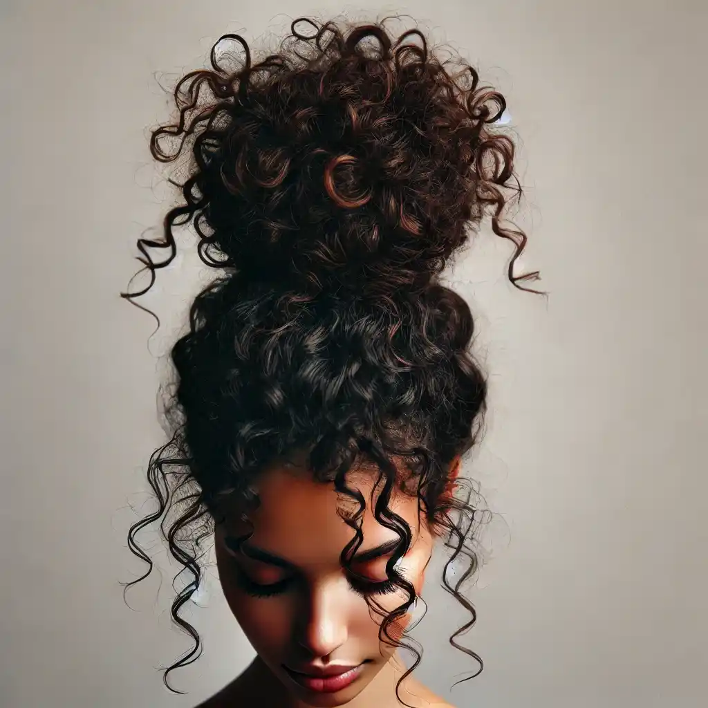 Curly Top Knot