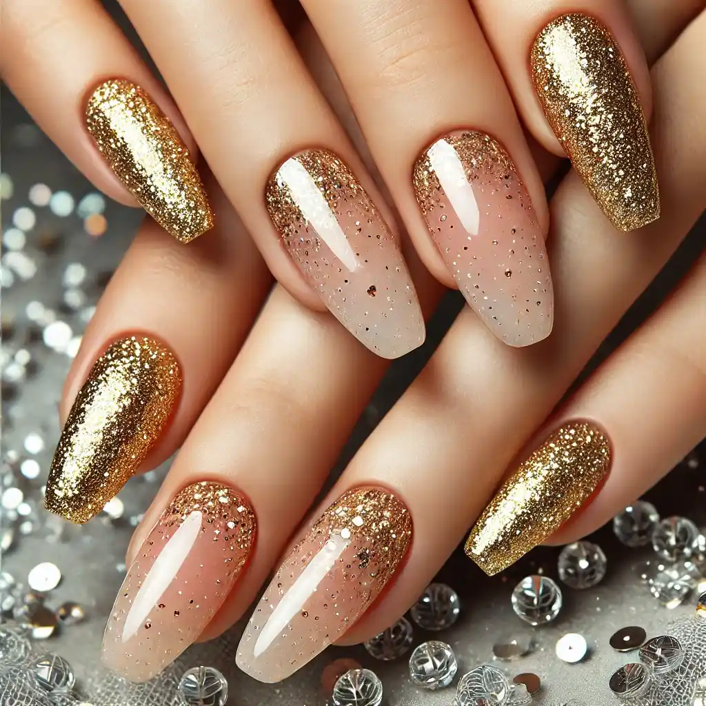 Gold Glitter Ombre