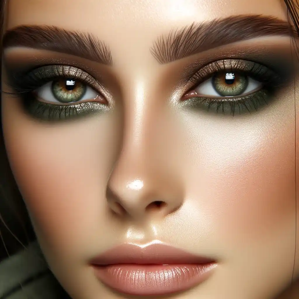 Olive Green Smoky Eye