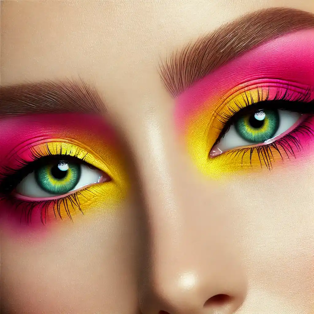 Pink and Yellow Popping Transition Look