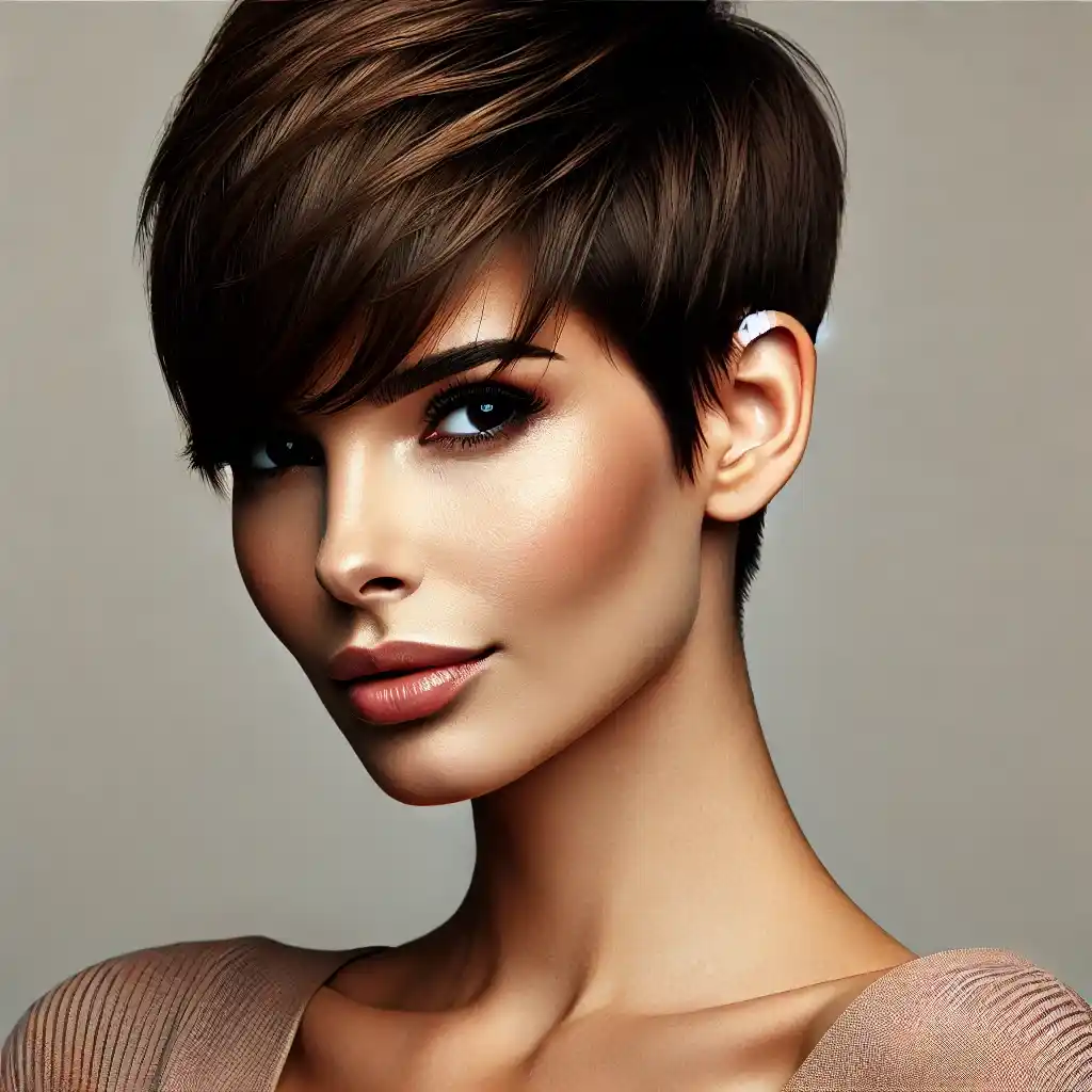 Pixie Cut with Side-Swept Bangs