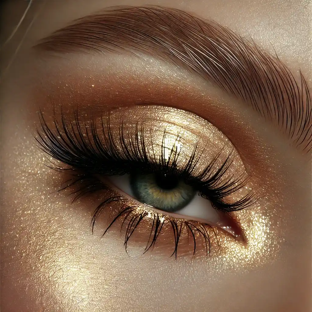 Soft Gold and Bronze Shimmer