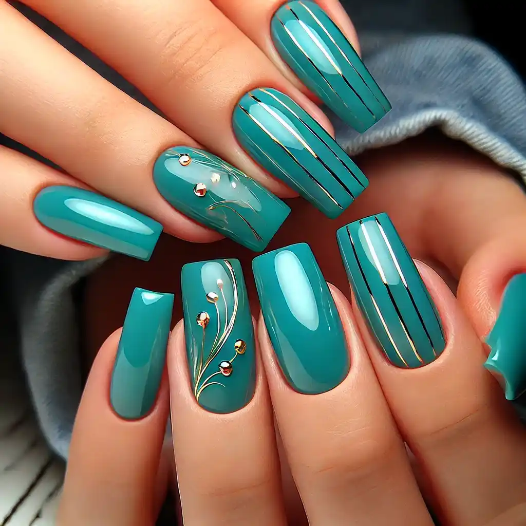 Teal and Gold