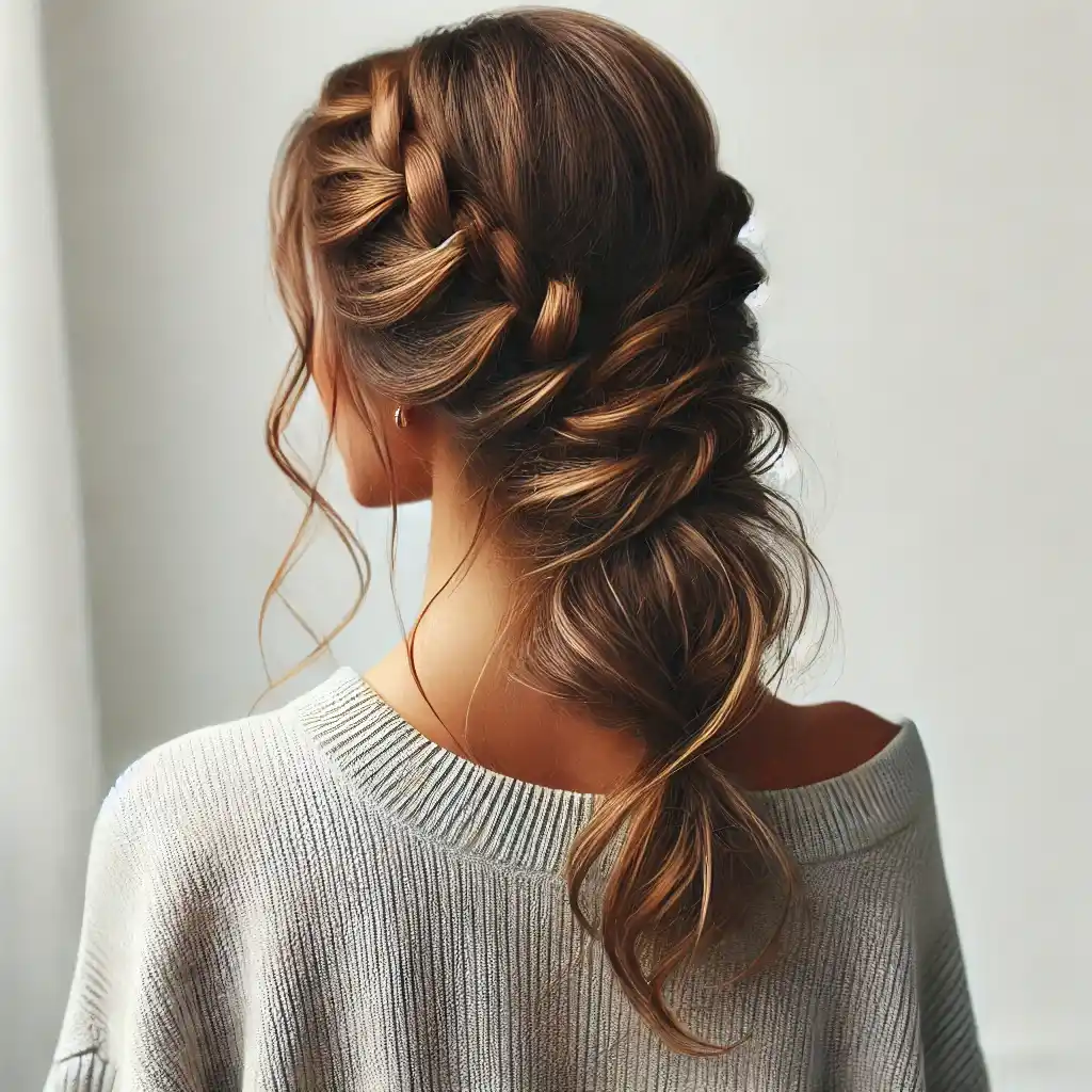 Twisted Half-Up Hairstyle