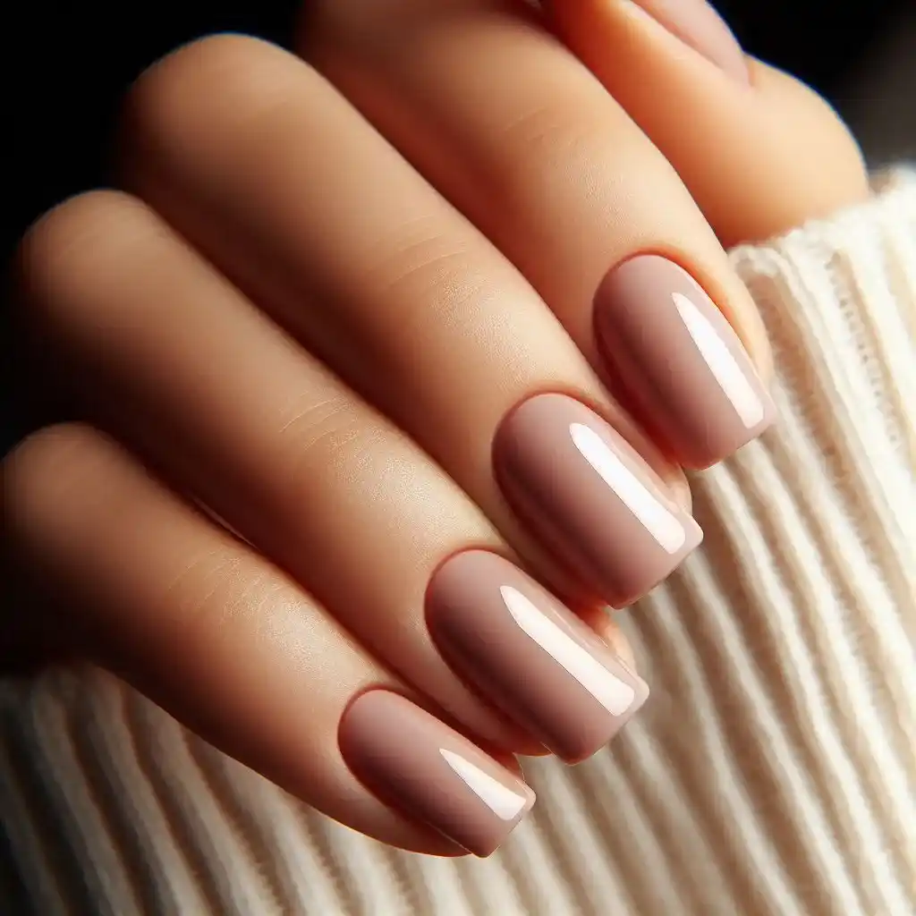 Classic Nude Square Nails