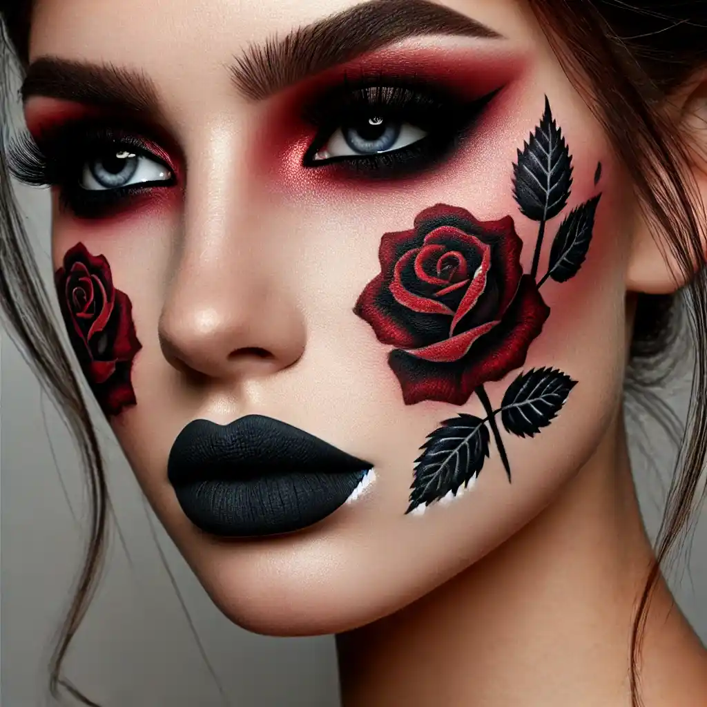 Gothic Rose Glam halloween makeup ideas