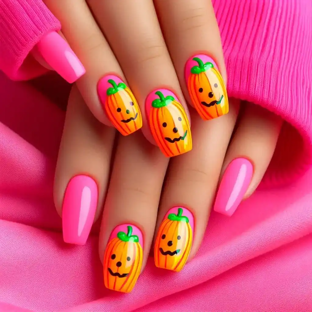 Neon Pink Pumpkins