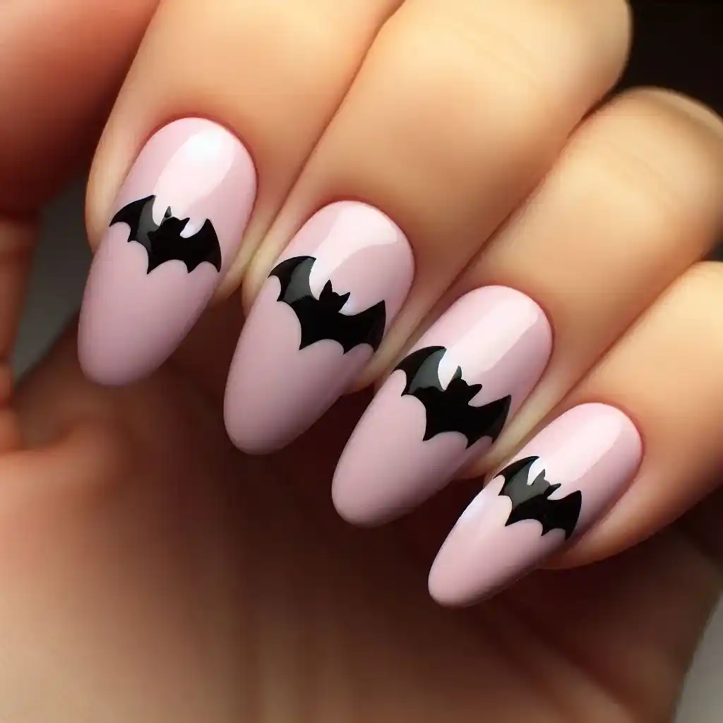 Pink Bat Nails