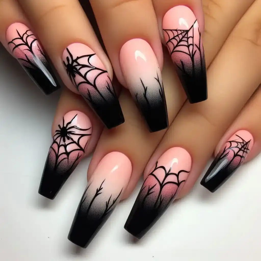 Pink Spiderweb Ombre