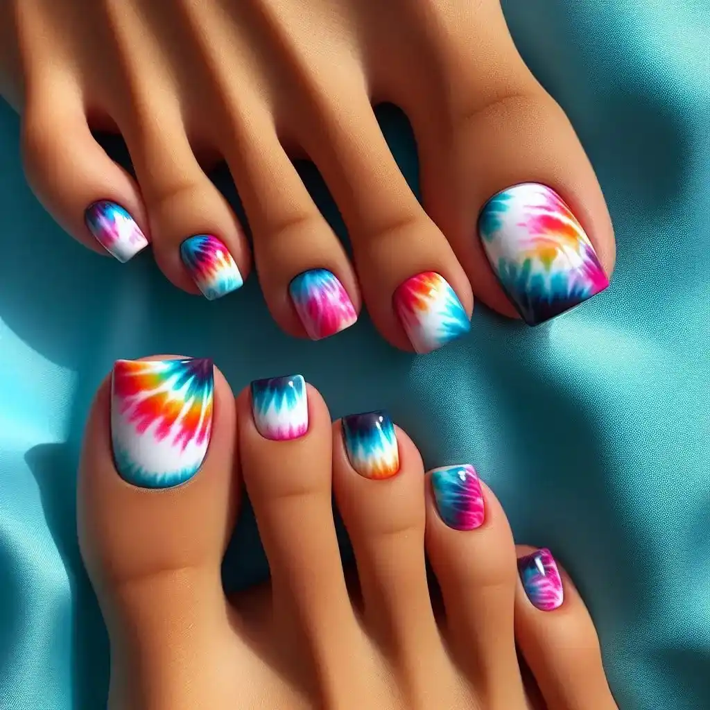 Tie-Dye Toes