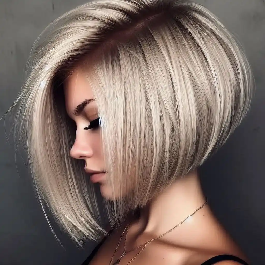 Asymmetrical Blonde Bob