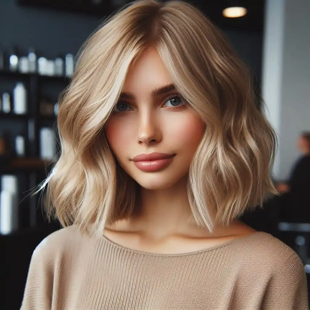 Blonde Lob (Long Bob)