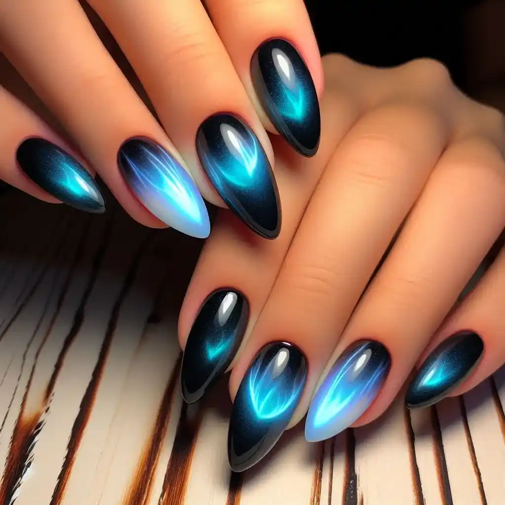 Blueberry Aura Nails