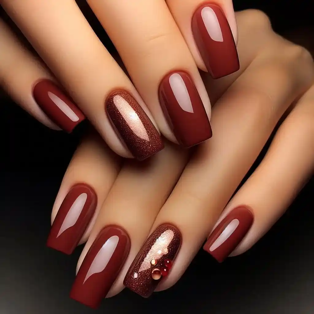 Burnt Sienna Gloss Nails