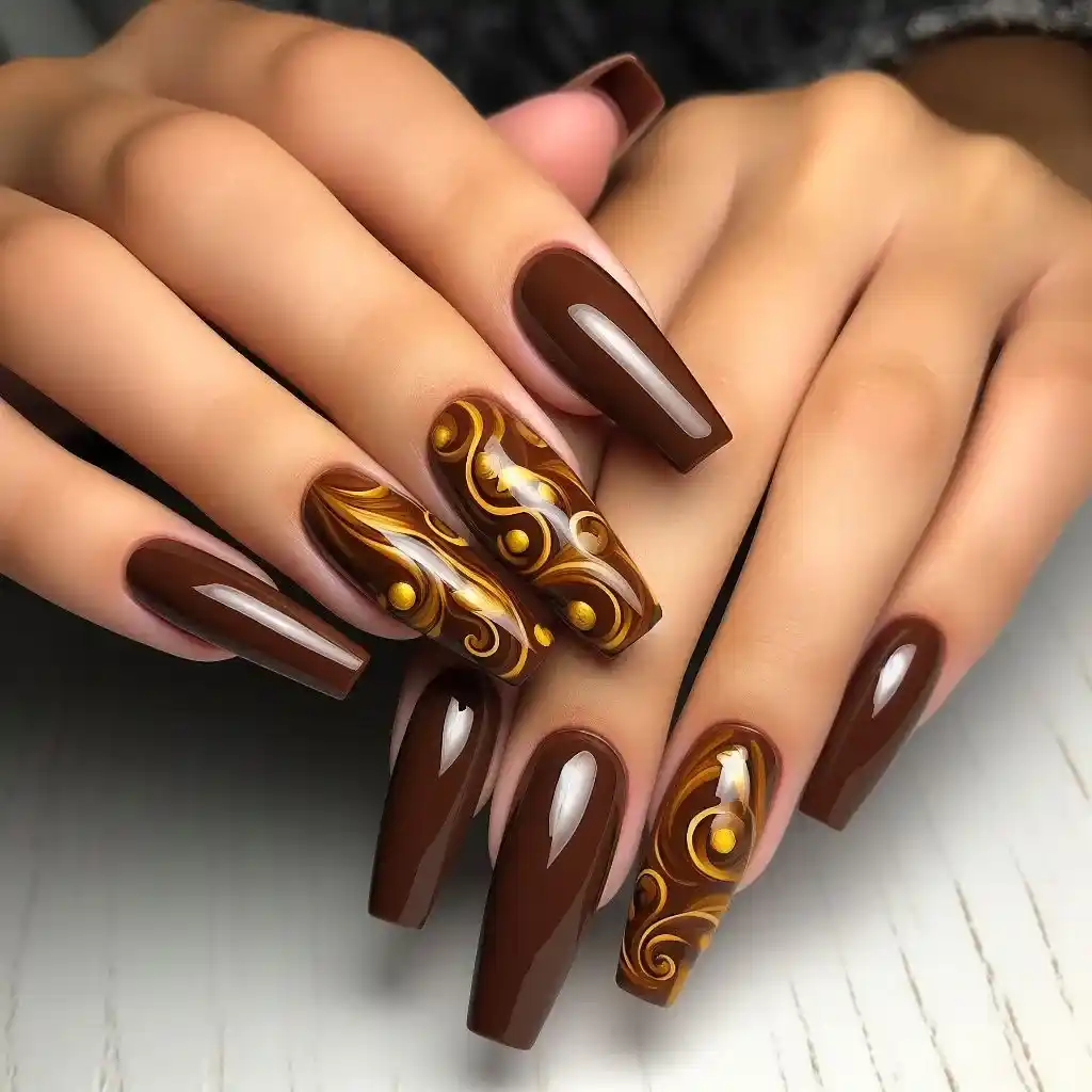 Chocolate and Mustard Swirls