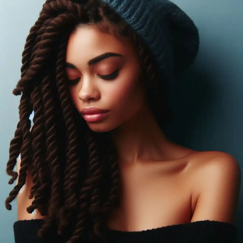 Chunky Twists with Beanie