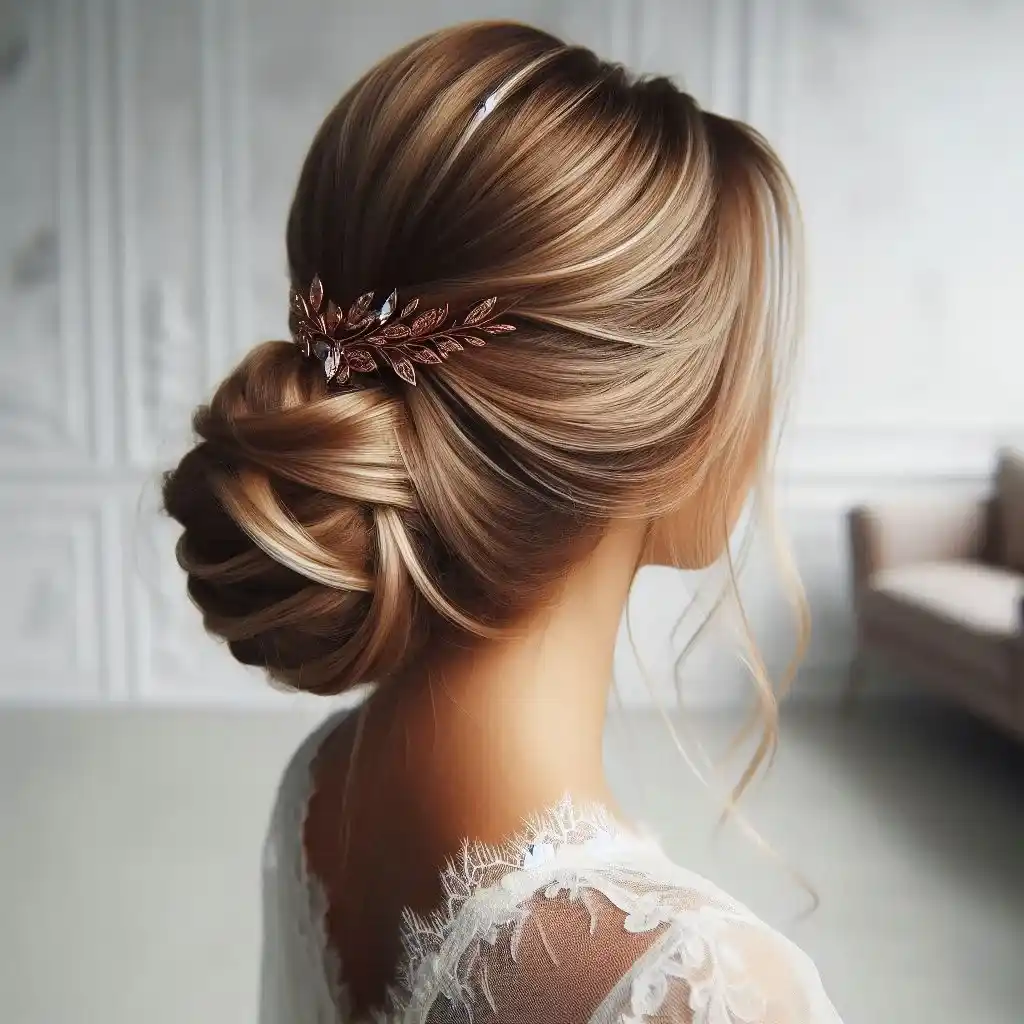 Clipped Half-Up Hairstyle