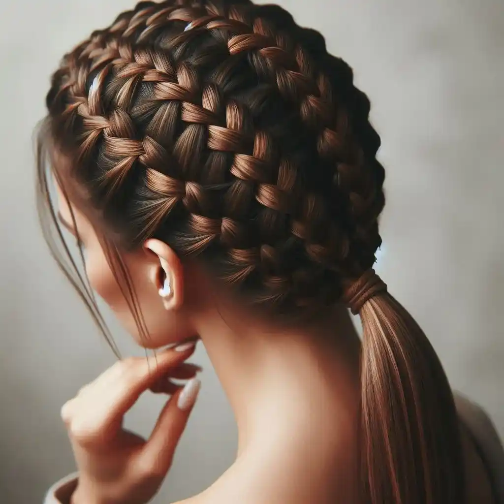 Criss-Cross Braided Ponytail