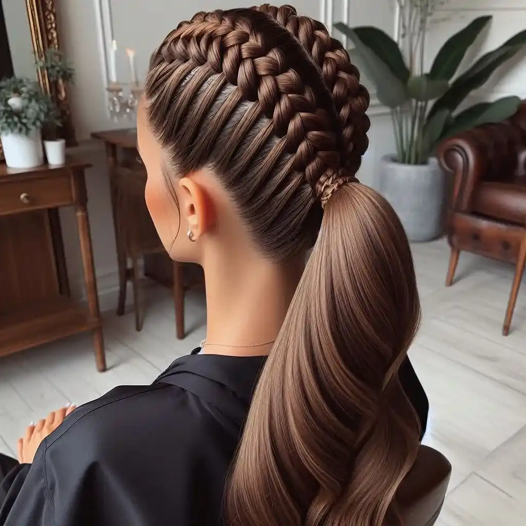 Feed-In Braided Ponytail