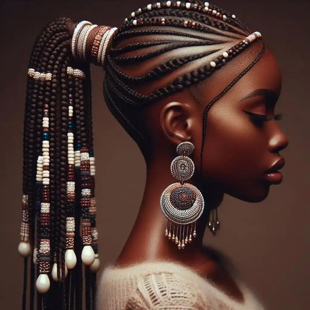 Fulani Braids with Ponytail