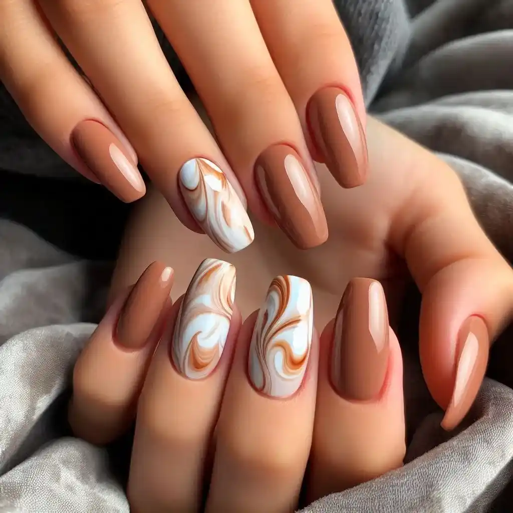 Gingerbread Latte Nails