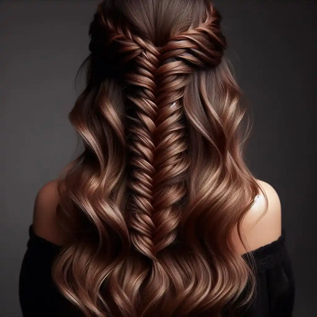 Half-Up Fishtail Braid 