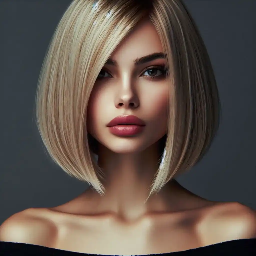 Inverted Blonde Bob