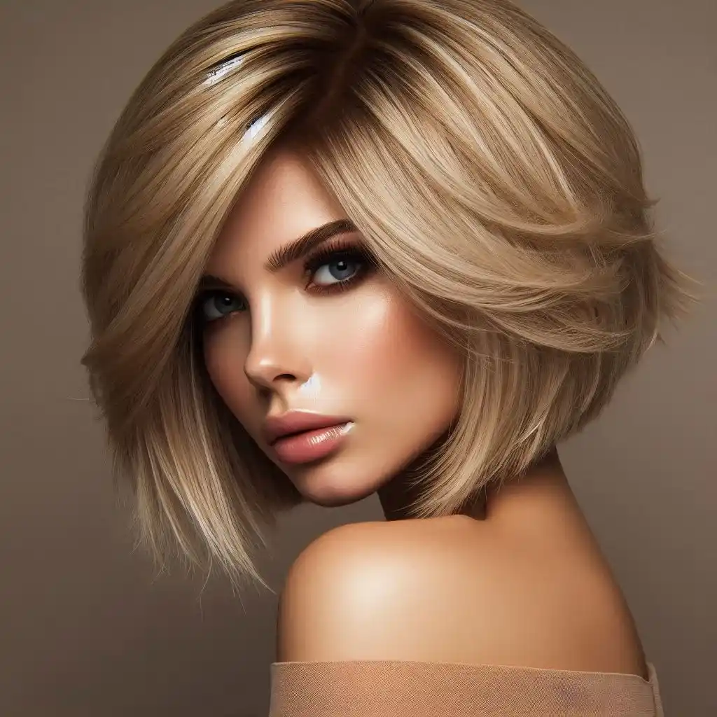 Layered Blonde Bob