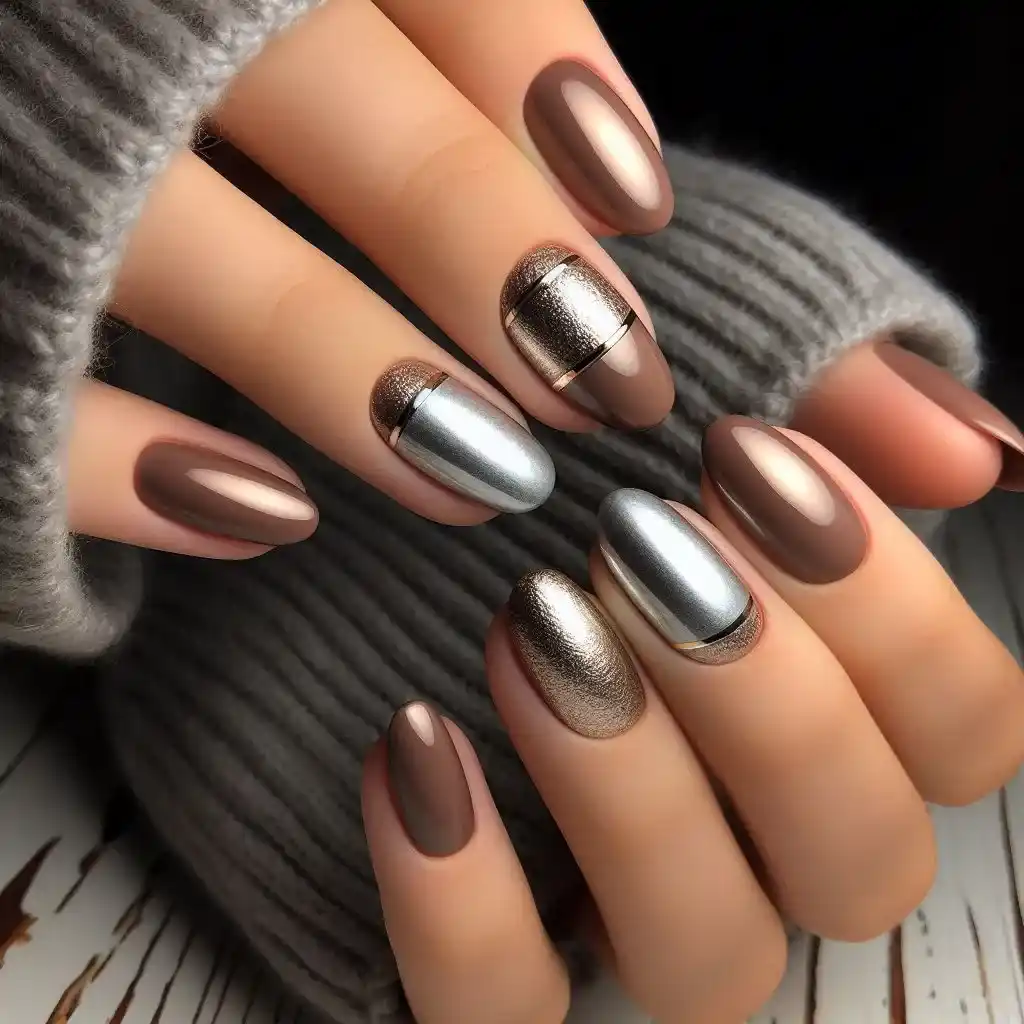 Metallic Mushroom Nails