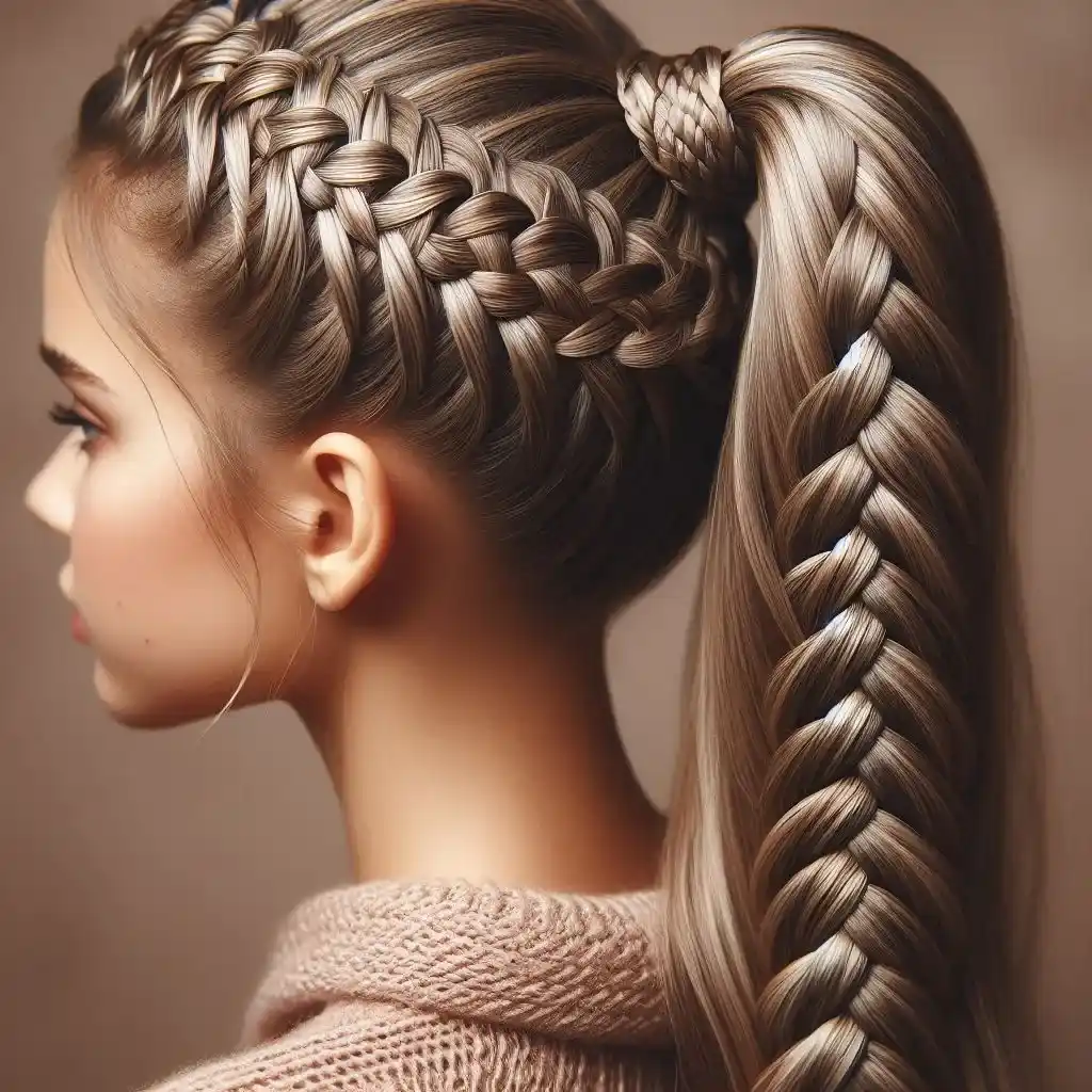 Micro Braided Ponytail