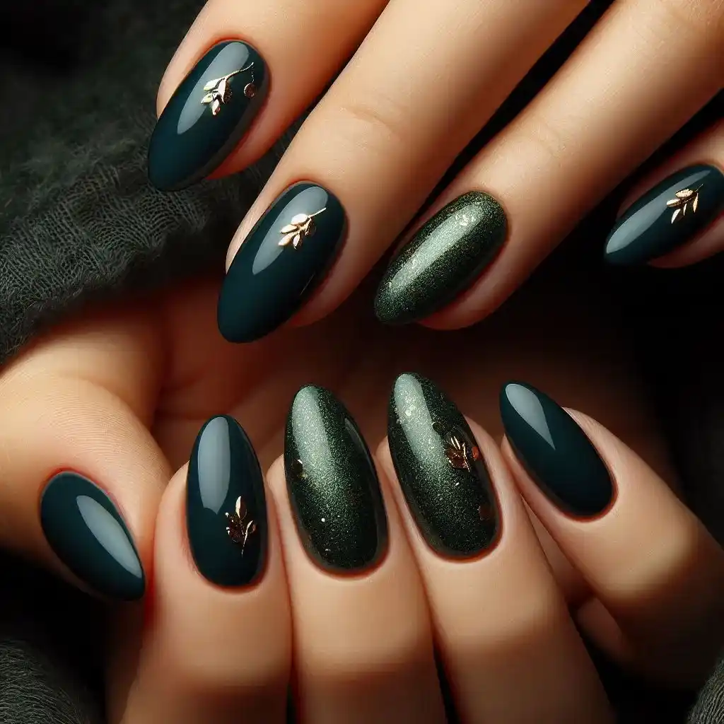 Midnight Forest Nails