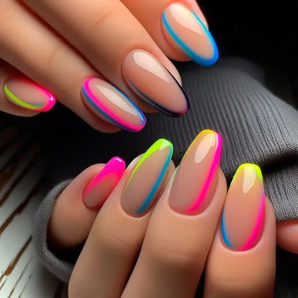 Neon French Tips