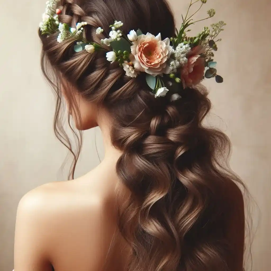 Romantic Floral Crown Braid