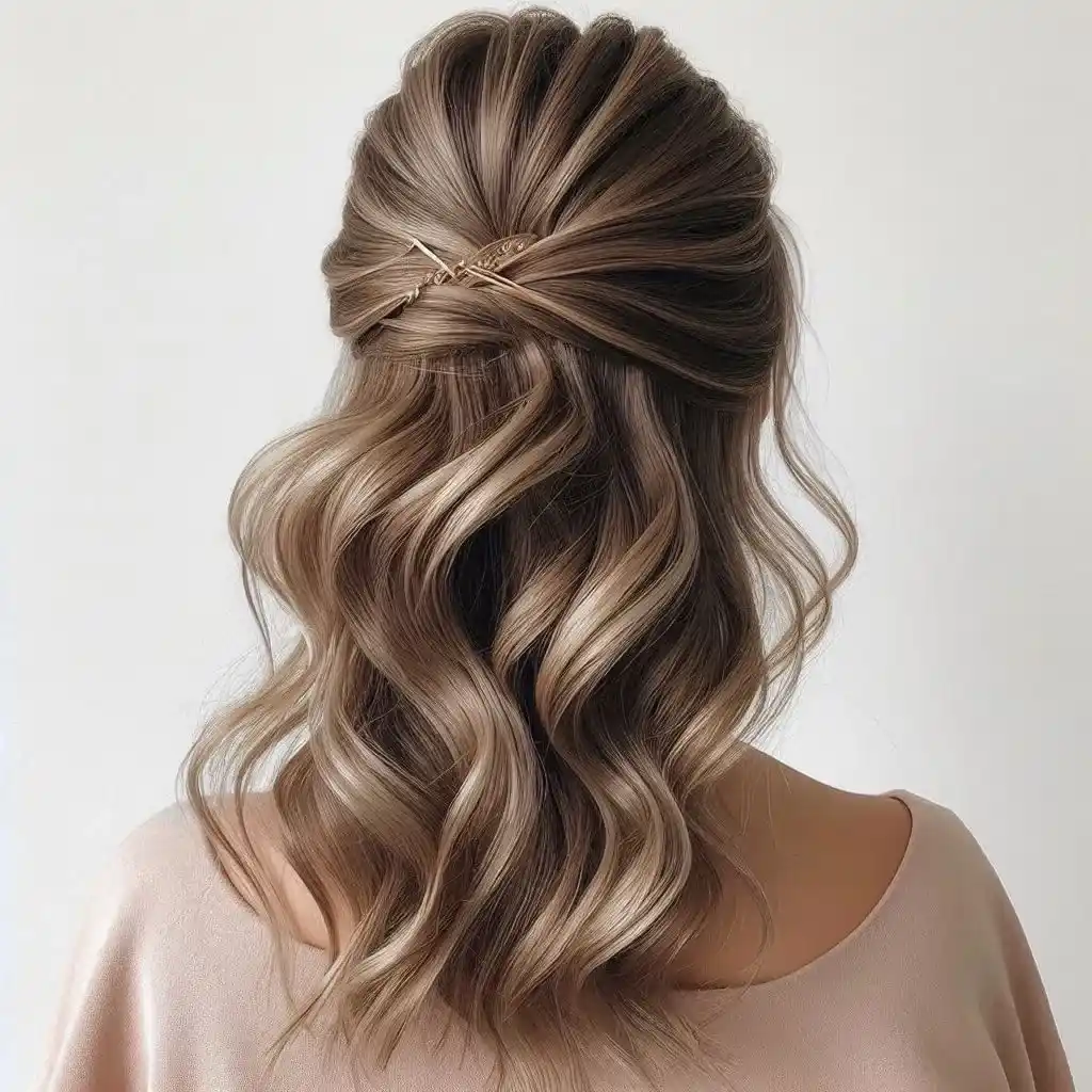 Romantic Winter Half-Updo