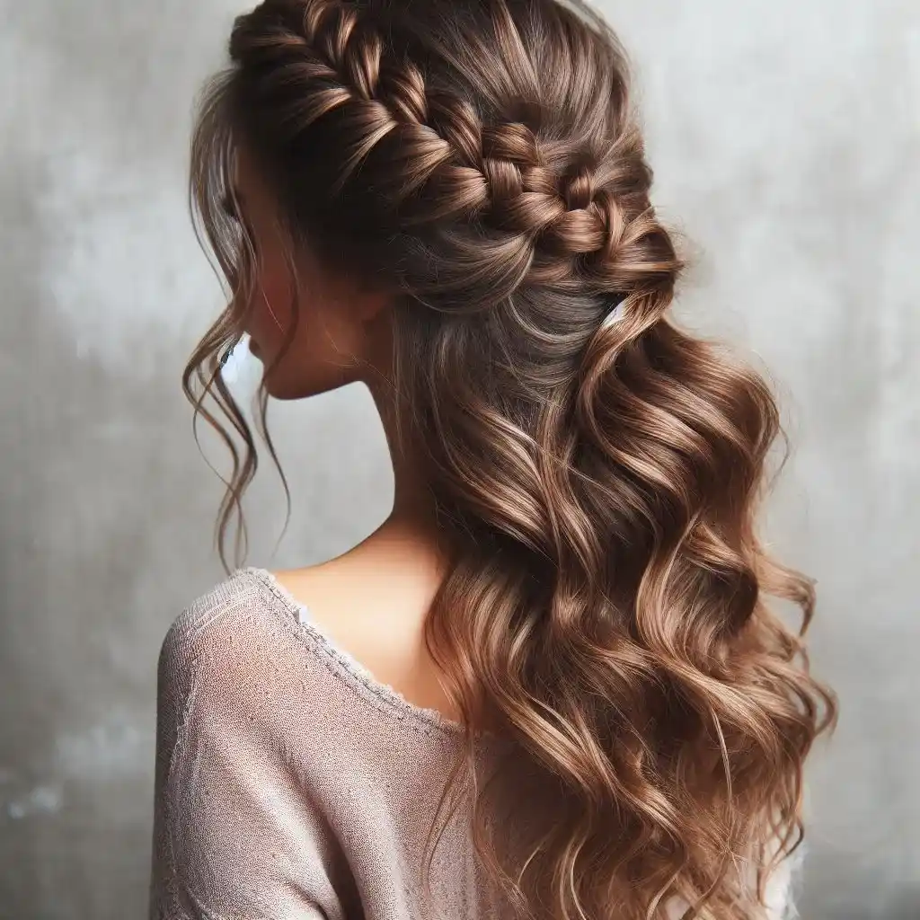 Side Braid with Loose Curls