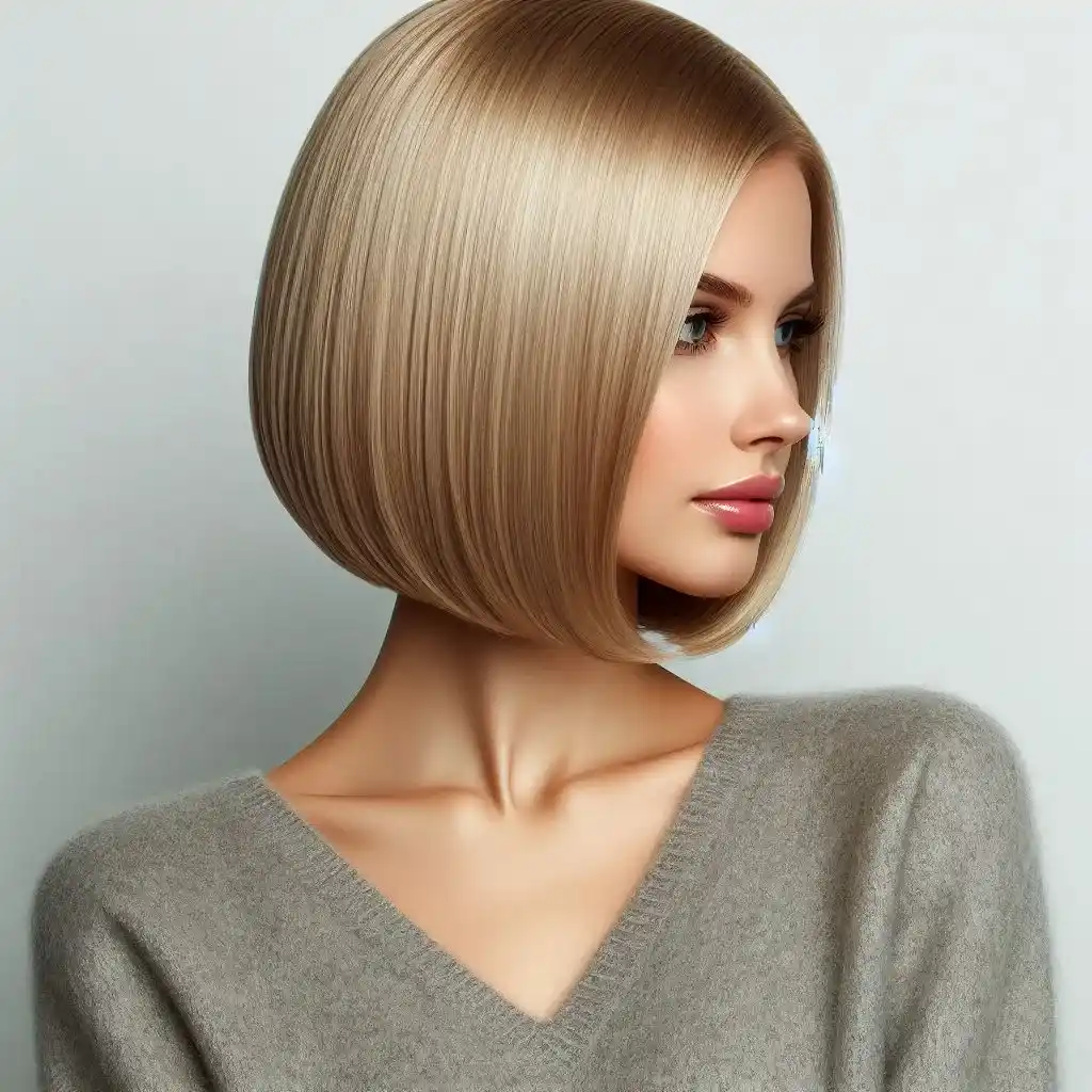 Sleek Blonde Bob