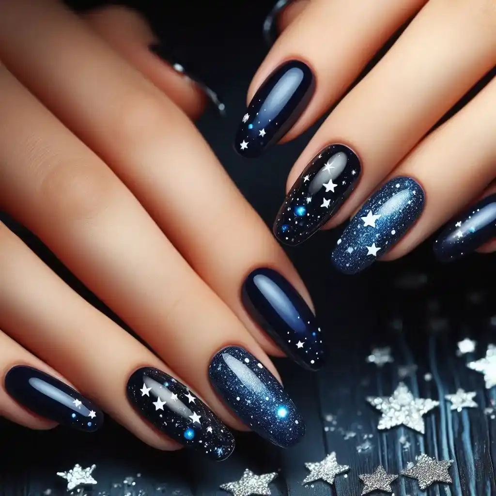 Starry Night Nails