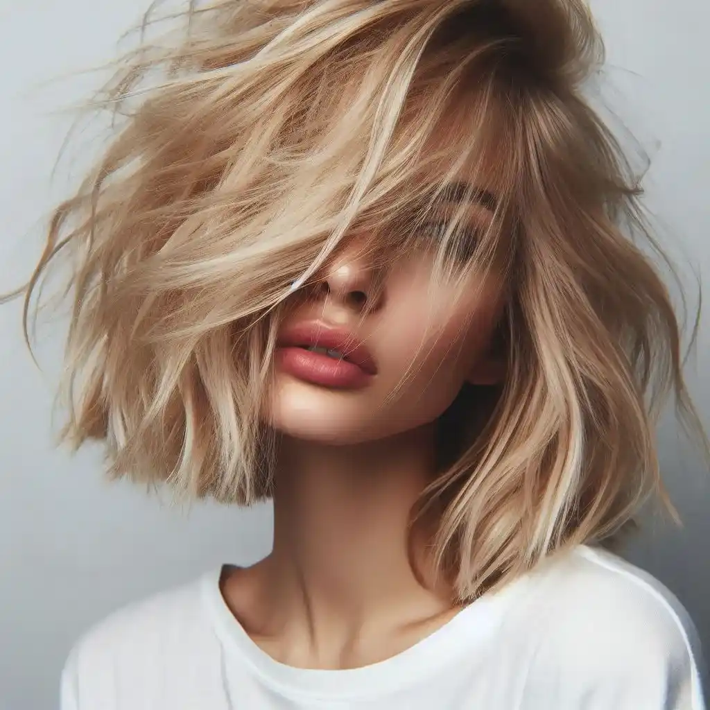 Tousled Blonde Bob