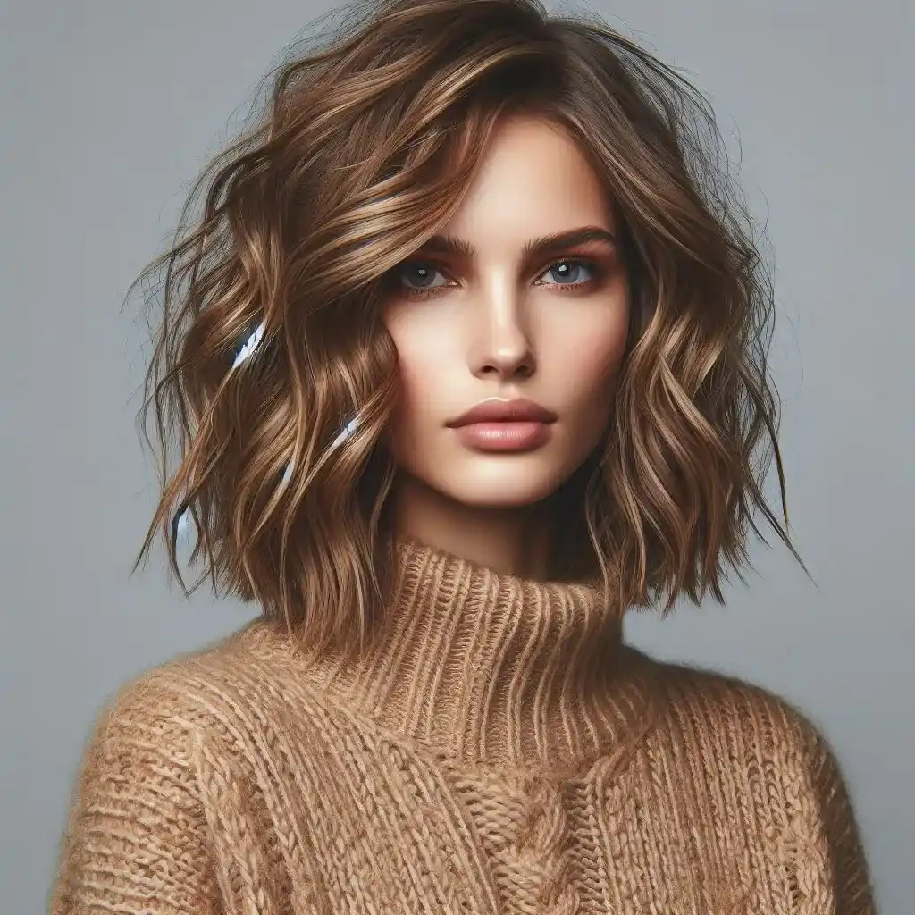 Tousled Shoulder-Length Waves